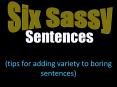 (tips for adding variety to boring sentences) PowerPoint PPT Presentation