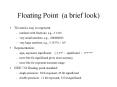 Floating Point (a brief look) PowerPoint PPT Presentation