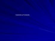 Nutrients as Pollutants