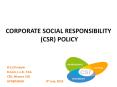 Corporate Social Responsibility (CSR) policy PowerPoint PPT Presentation