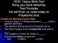 10/23 Happy Mole Day! Bring your book tomorrow Test Thursday We will finish up notes today on Polyatomic Ions PowerPoint PPT Presentation