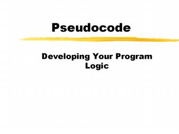 Pseudocode