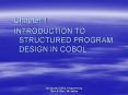 INTRODUCTION TO STRUCTURED PROGRAM DESIGN IN COBOL PowerPoint PPT Presentation