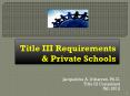 Title III Requirements PowerPoint PPT Presentation
