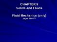 CHAPTER 9 Solids and Fluids PowerPoint PPT Presentation