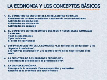 LA ECONOMIA Y LOS CONCEPTOS B
