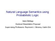 Natural Language Semantics using Probabilistic Logic