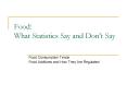 Food: What Statistics Say and Don PowerPoint PPT Presentation