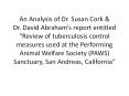 An Analysis of Dr. Susan Cork PowerPoint PPT Presentation