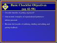 Basic Checklist Objectives (pg 42-58) PowerPoint PPT Presentation