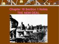Chapter 15 Section 1 Notes THE NEW DEAL PowerPoint PPT Presentation