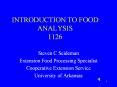 INTRODUCTION%20TO%20FOOD%20ANALYSIS%201126 PowerPoint PPT Presentation