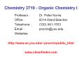 Chemistry 3719 - Organic Chemistry I PowerPoint PPT Presentation