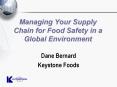 Managing Your Supply Chain for Food Safety in a Global Environment PowerPoint PPT Presentation