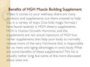 Benefits of HGH Muscle Building Supplement