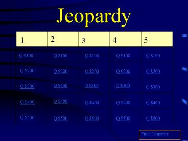 Jeopardy