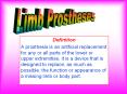 Limb Prostheses PowerPoint PPT Presentation