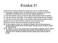 Exodus 21 PowerPoint PPT Presentation