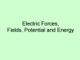 Electric Forces, Fields, Potential and Energy PowerPoint PPT Presentation