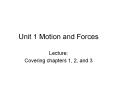 Unit 1 Motion and Forces PowerPoint PPT Presentation