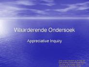 Waarderende Ondersoek