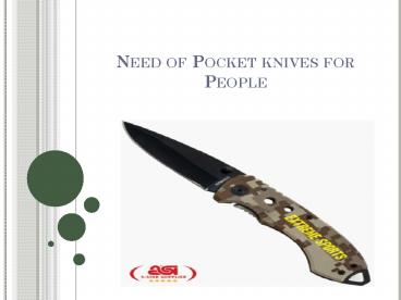 Need of Pocket knives for People