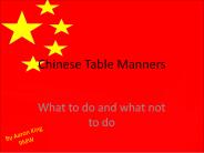Chinese Table Manners