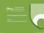Communications for Business