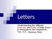 Letters