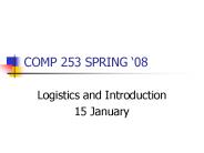 COMP 253 SPRING 