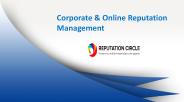 Corporate and Online Reputation Management