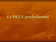 Le DELF professionnel PowerPoint PPT Presentation