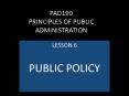 PAD190 PRINCIPLES OF PUBLIC ADMINISTRATION PowerPoint PPT Presentation