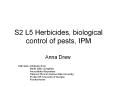 S2 L5 Herbicides, biological control of pests, IPM PowerPoint PPT Presentation