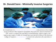 Dr. Donald Sonn - Minimally Invasive Surgeries