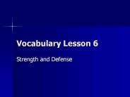 Vocabulary Lesson 6