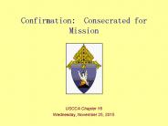 Confirmation: Consecrated for Mission