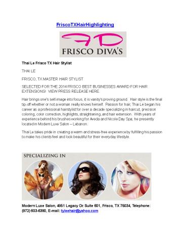 Best Salon Frisco Texas - Frisco Texas Hair Cut