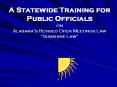 A Statewide Training for Public Officials on Alabama PowerPoint PPT Presentation