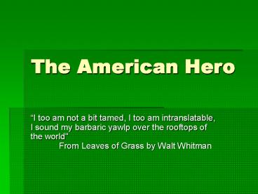 The American Hero