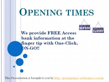 SBI Bank Timings