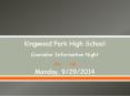 Kingwood Park High School PowerPoint PPT Presentation