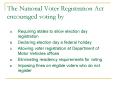 The National Voter Registration Act encouraged voting by PowerPoint PPT Presentation