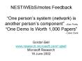 NEST/WEbS/motes Feedback  PowerPoint PPT Presentation