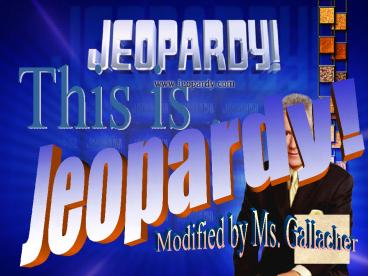 Jeopardy Template