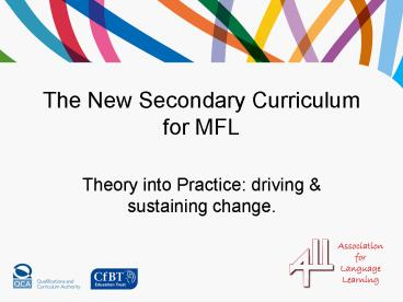 The New Secondary Curriculum for MFL
