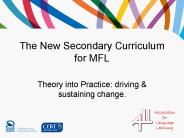 The New Secondary Curriculum for MFL