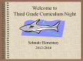 Welcome to Third Grade Curriculum Night PowerPoint PPT Presentation