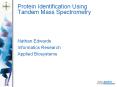 Protein Identification Using Tandem Mass Spectrometry PowerPoint PPT Presentation