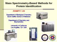 Mass Spectrometry-Based Methods for Protein Identification